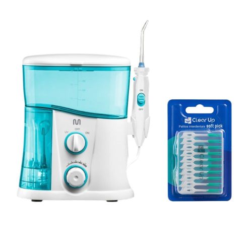 Kit Irrigador Oral Clearpik Professional 1000ml + 20un Palitos Interdentais Soft Picks - HC0383K