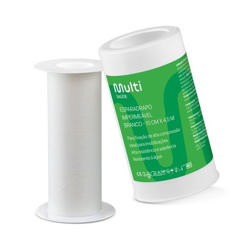 Esparadrapo Branco Hipoalergênico 10 cm x 4,5 m Multi Saúde - HC667