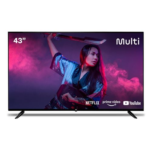 Smart Tela DLED 43'' Full HD Multi Android 3 HDMI 2 USB Wi-Fi - TL046OUT [Remanufaturado]