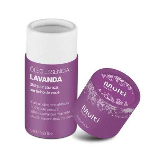 Óleo Essencial de Lavanda 10ml - 100% Puro e Natural - Multi Saúde - HC122