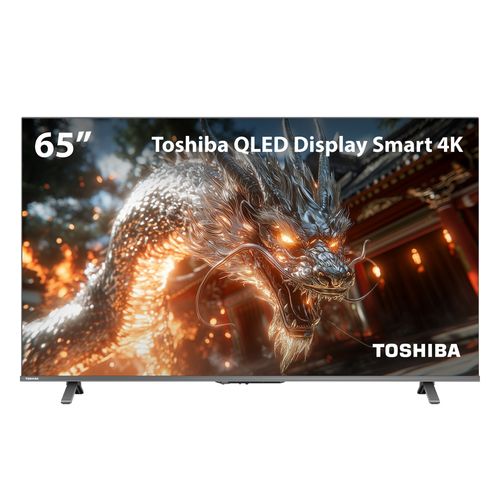 Smart TV QLED 65" 4K Toshiba 65C450NS Google TV 4HDMI 2USB Wi-Fi - TB061E