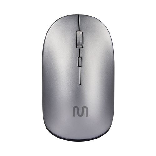 Mouse Sem Fio Slim Profissional Clique Silencioso Bluetooth 1600DPI Cinza Multi – MO332