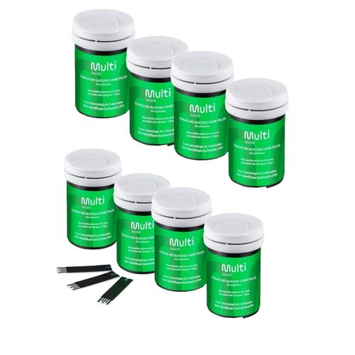 Kit 200 Tiras de Glicemia Care Plus Multi Saúde - HC489K