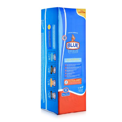 Tapete Higiênico para Cães Blue Premium 30 unidades - Tam 82x60cm