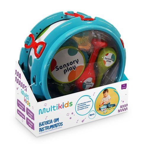 Bateria com Instrumentos Primeira Infância Multikids  - BR2094OUT [Remanufaturado]