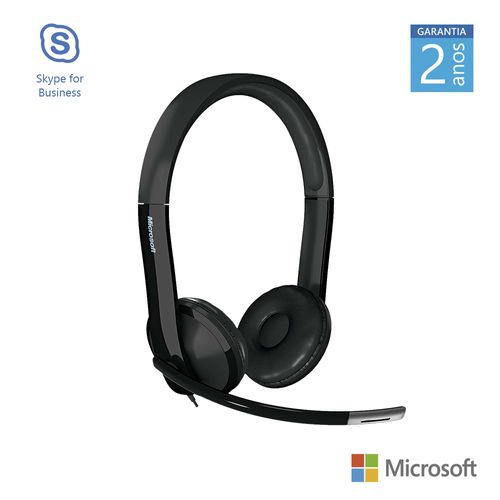 Headset Microsoft LX-6000 USB Mic Noise Canceling Som Estéreo - 7XF00001OUT [Remanufaturado]