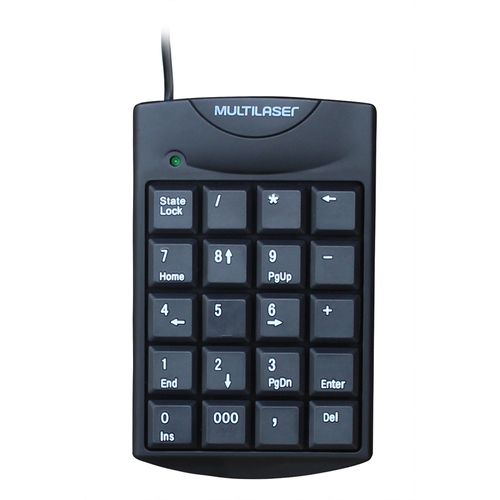 Teclado com Fio Numérico Conexão USB Cabo de 80cm c/ Tecla 000 Preto - TC229OUT [Remanufaturado]