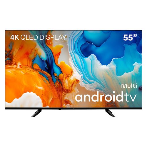 Smart TV 55" Multi QLED 4K Android TV 3 HDMI 2 USB Dolby Audio - TL060MOUT [Remanufaturado]