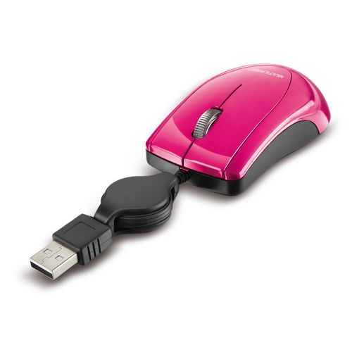 Mouse Retratil Mini Piano Pink USB - MO161OUT [Remanufaturado]