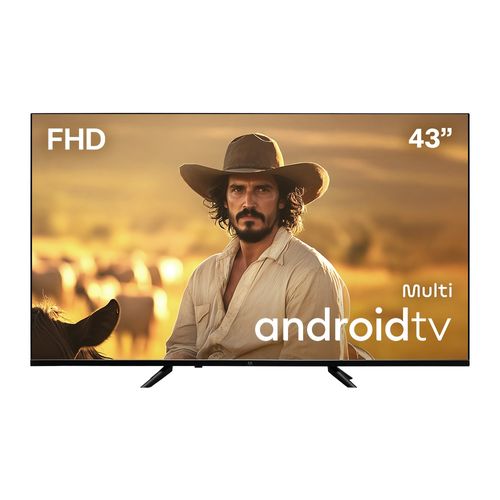 Smart TV 43” Multi DLED Android TV com Espelhamento de Tela 3 HDMI 2 USB Full HD - TL066M