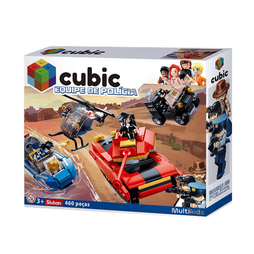 Blocos de montar Cidade Policial 460 Peças Multikids - BR1334