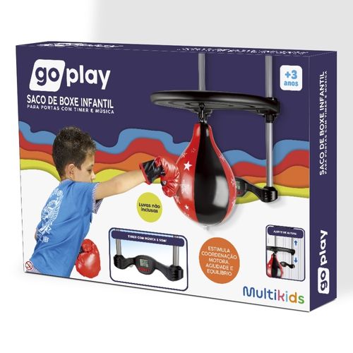 Saco De Boxe Infantil Para Portas com Tempo e Música Go Play Multikids - BR2325OUT [Remanufaturado]