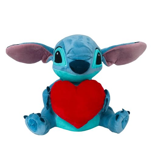 Pelúcia Stitch Coração Com Mecanismo Luz e Som 30Cm Multikids - BR1513