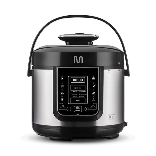 Panela de Pressão Elétrica 5 Litros Inox Digital 900w Multi 127v - GO085