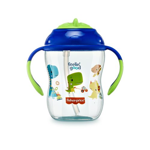 Copo de Treinamento com Canudo First Moments Blueberry Smoothie 270 ml Azul Fisher Price - BB1016OUT [Remanufaturado]