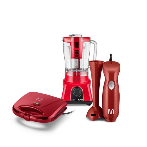 Mixer de Alimentos 200W 127V + Liquidificador 2,6L 1200w-127v + Sanduicheira e Minigrill 127v-750w Multi - GO011K