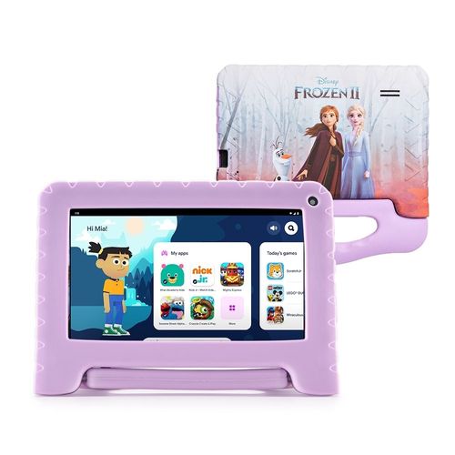 Tablet Infantil Frozen II com Controle Parental 4GB RAM + 64GB + Tela 7 pol + Case + Wi-fi + Android 13 + Quad Core Multi - NB416OUT [Remanufaturado]