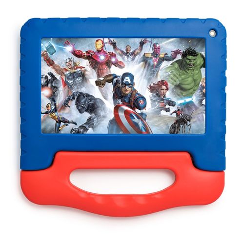 Tablet Infantil Avengers 4GB RAM + 64GB + Tela 7 pol + Case + Wi-fi + Android 13  + Quad Core Multi - NB417OUT [Remanufaturado]