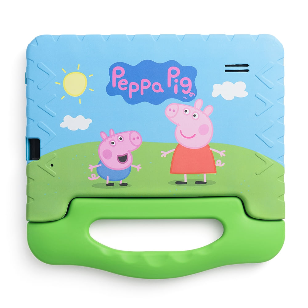 Encontraproduto.com.br - Tablet Infantil Peppa Pig com Controle Parental 4GB RAM + 64GB + Tela 7 pol + Case + Wi-fi + Android 13 + Quad Core Multi - NB420OUT [Remanufaturado]