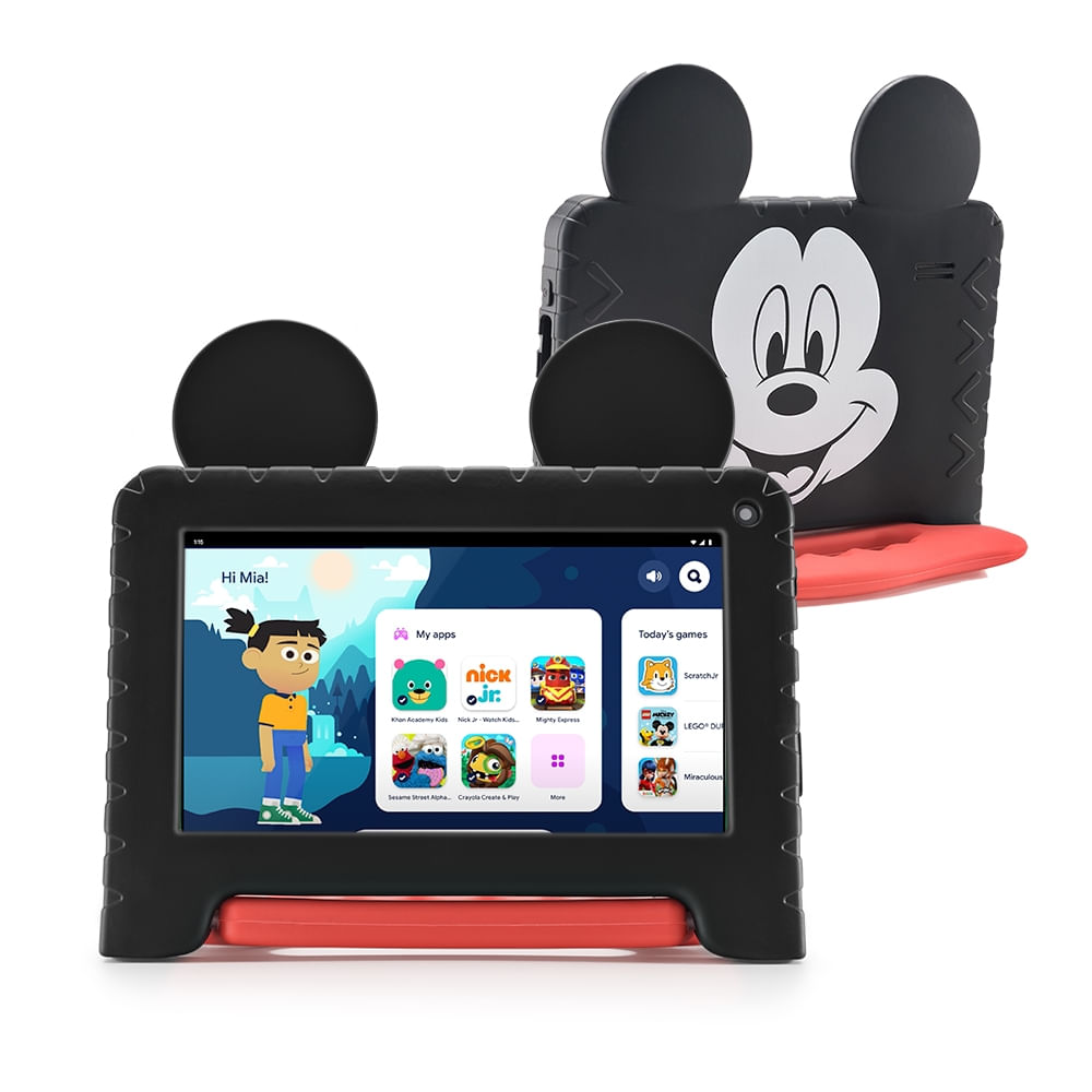 Tablet Infantil Mickey 4GB RAM + 64GB 7 pol Android 13 Quad Core Multi - NB413OUT [Reembalado]