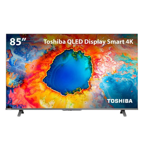 Smart TV QLED 85" 4K Toshiba 85C450NS Google TV 4HDMI 2USB Wi-fi - TB038M