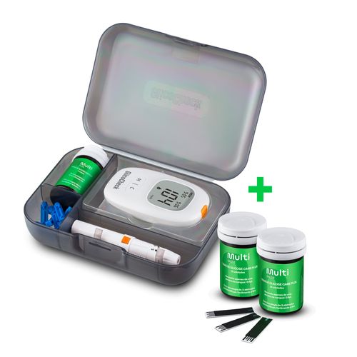 Kit Aparelho Medidor de Glicemia Glicocheck Care Plus + 60 tiras para Glicemia - HC487K