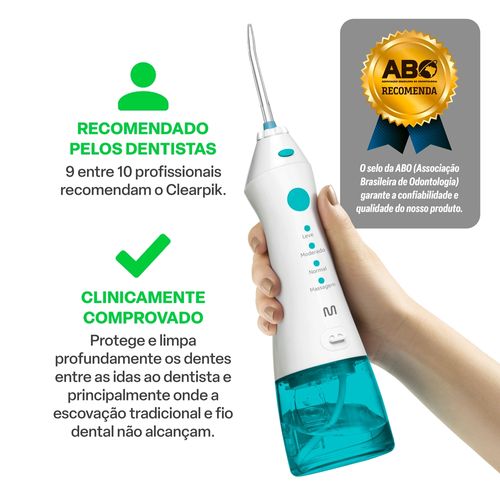 Irrigador Oral Clearpik Portable 200ml Recarregável Multi Saúde - HC036OUT [Reembalado]