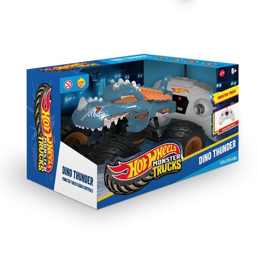Monster Truck Dino Thunder de Controle Remoto Hot Wheels 1:24 Multikids - BR2531