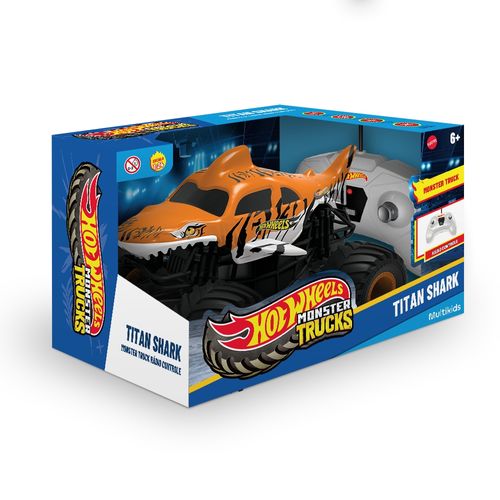 Monster Truck Titan Shark de Controle Remoto Hot Wheels 1:24 Multikids - BR2532