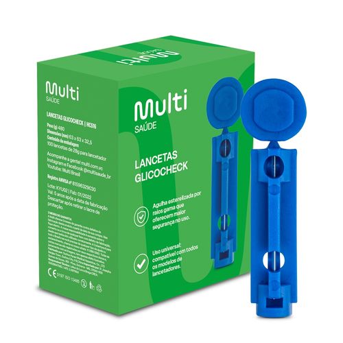 Lancetas Care Plus 28G Caixa com 100un Multi Saúde - HC516