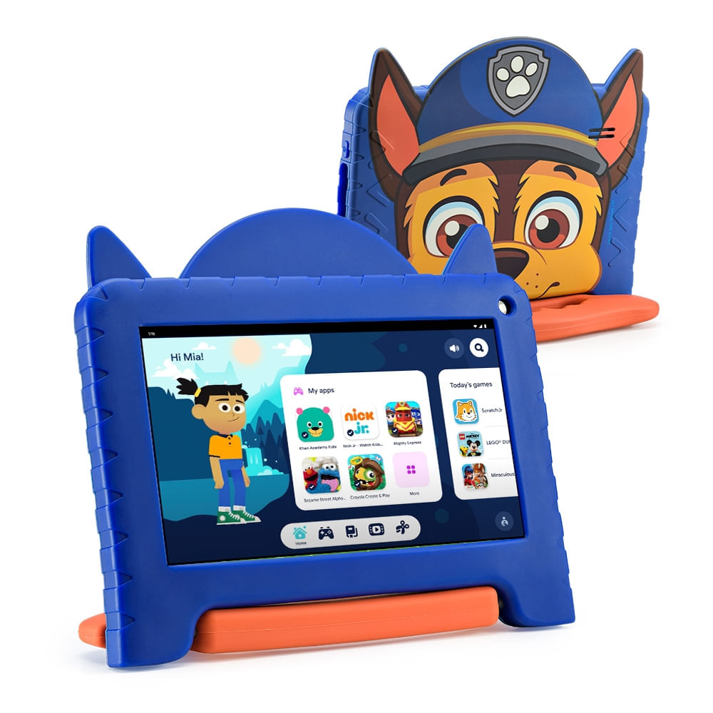 Tablet Infantil Patrulha Canina Chase 4GB RAM + 64GB Tela 7 pol Android 13  Quad Core Multi - NB421OUT [Reembalado]