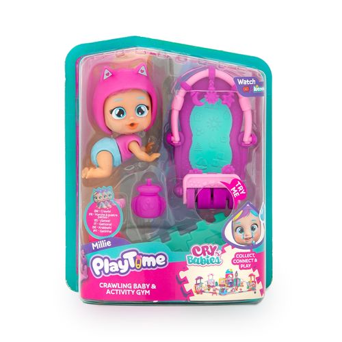 Boneca Cry Babies Playtime Millie Ginásio de Atividades Multikids - BR2464