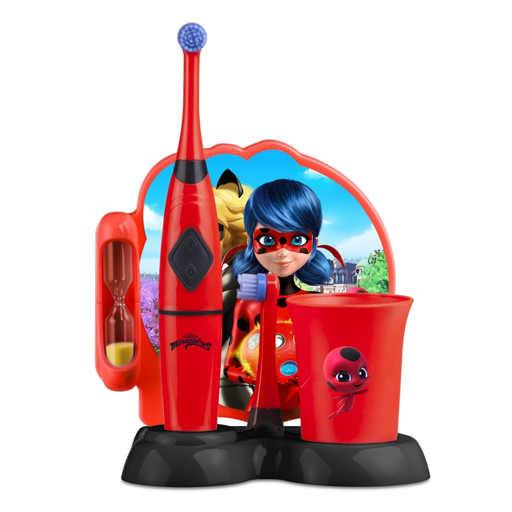 Escova Dental Infantil Elétrica Rotacional Lady Bug Miraculous Multi Saúde - HC428OUT [Reembalado]