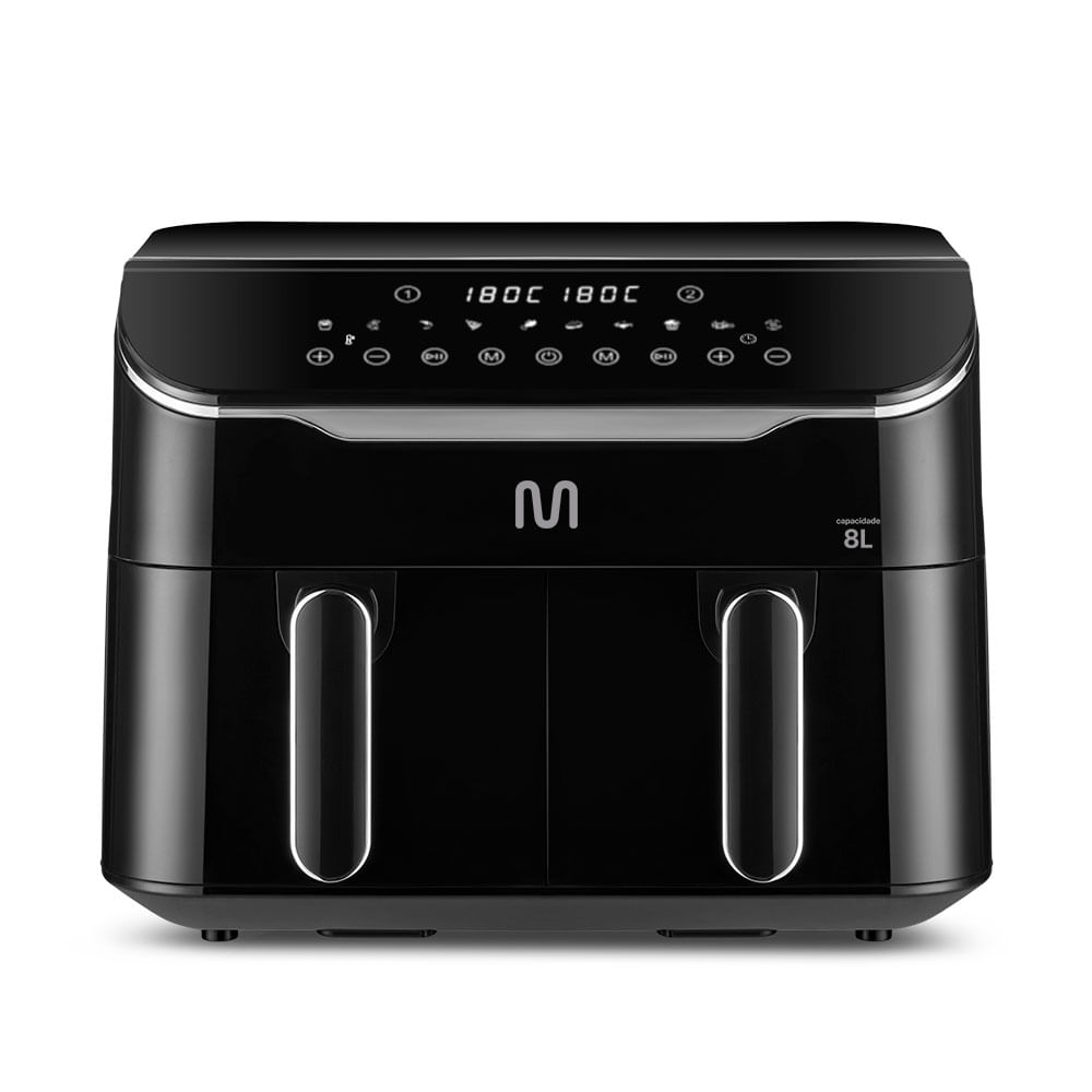 Air Fryer 8L Preta c/ 2 Gavetas 2500w-220v Multi - GO220OUT [Remanufaturado]