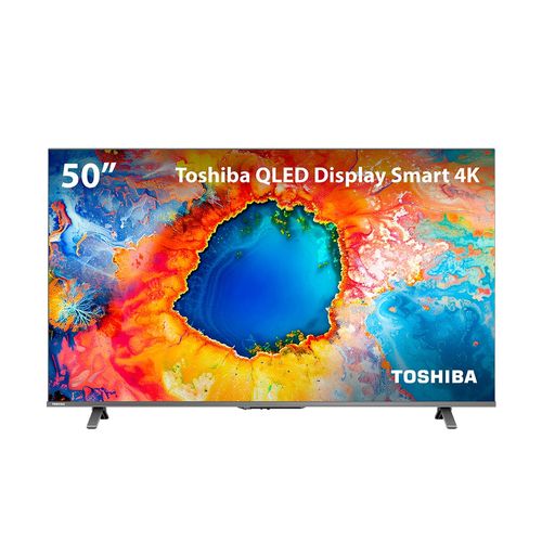 Smart TV QLED 50" 4K Toshiba 50C450NS Google TV 3 HDMI 2 USB Wi-Fi - TB034MOUT [Remanufaturado]