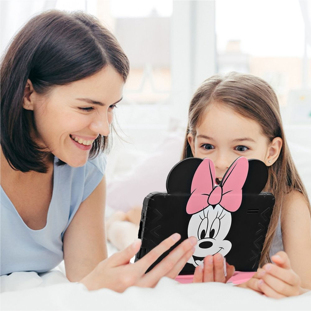 Encontraproduto.com.br - Tablet Infantil Minnie com Controle Parental 4GB RAM + 64GB + Tela 7 pol + Case + Wi-fi + Android 13 + Quad Core Multi - NB414OUT [Remanufaturado]