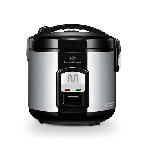 Panela de Arroz 10 Xícaras de Inox, Função Manter Aquecido e Bandeja a Vapor 220v-700w Multi - GO006OUT [Remanufaturado]