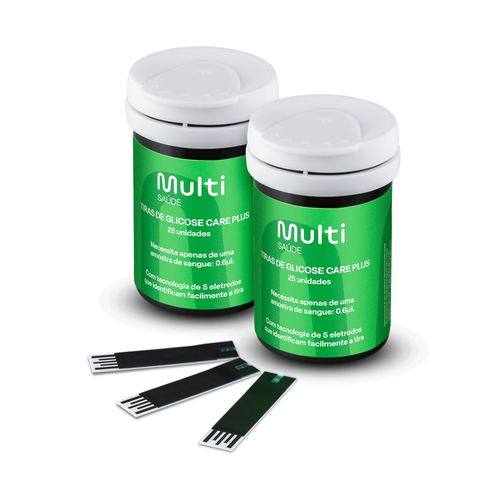 Tiras de Glicemia Care Plus Caixa com 50un Multi Saúde - HC489OUT [Remanufaturado]