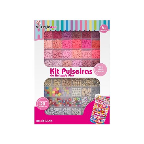 Kit Pulseiras da Amizade Pink My Style Multikids -  BR2315
