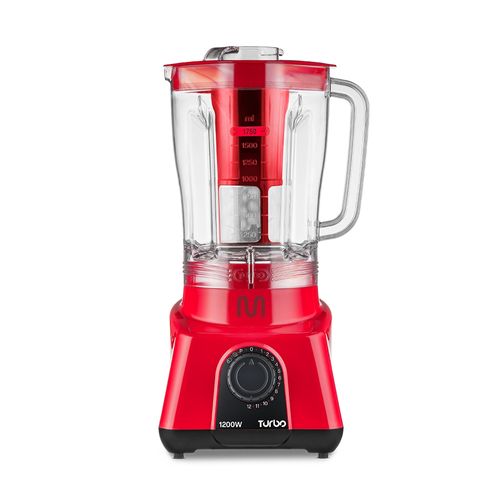 Liquidificador 2,6L Turbo Vermelho 1200w-127v c/ 12 Velocidades Multi Home - LQ1203OUT [Remanufaturado]