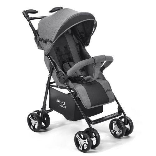 Carrinho Passeio Flick 0-15kgs Preto com Cinza Multikids Baby - BB445
