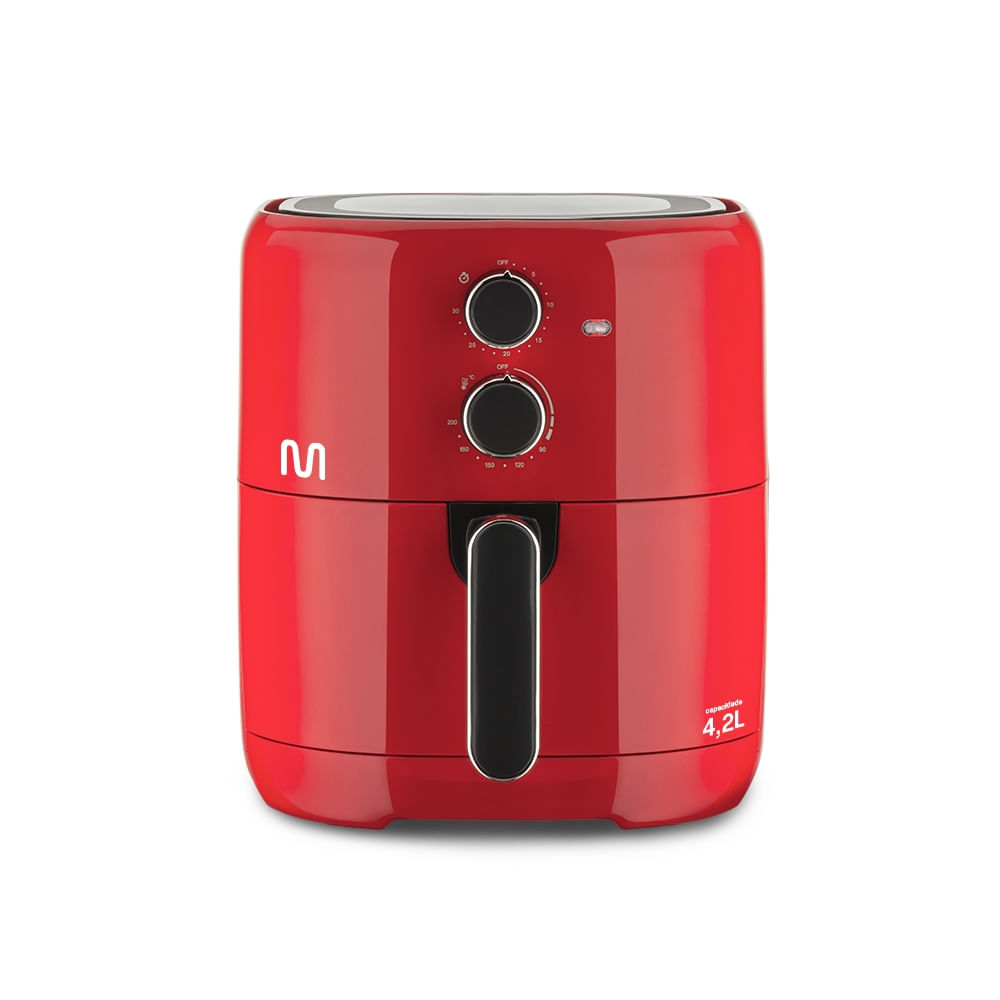 Fritadeira Elétrica Air Fryer 4,2L 1500w-220v com Grade, Seletor Temperatura Vermelha Multi - GO210OUT [Reembalado]