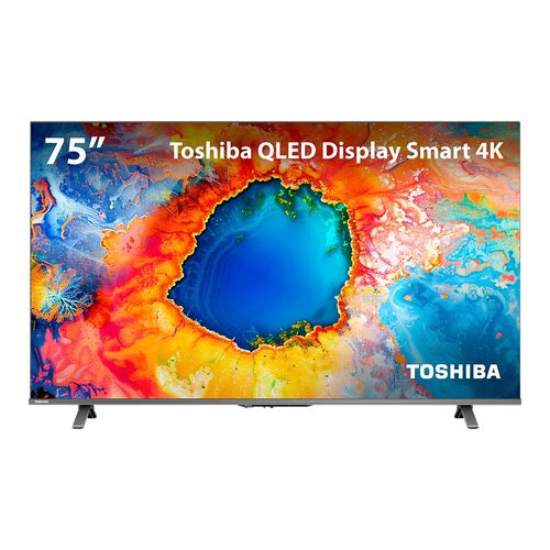 Smart TV QLED 75" 4K Toshiba 75C450NS Google TV - TB037MOUT [Remanufaturado]