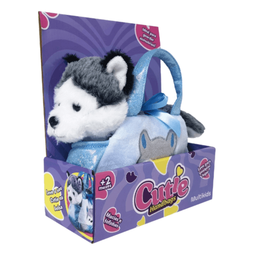 Pelúcia Cutie Handbags Husky Azul Multikids - BR1713OUT [Remanufaturado]