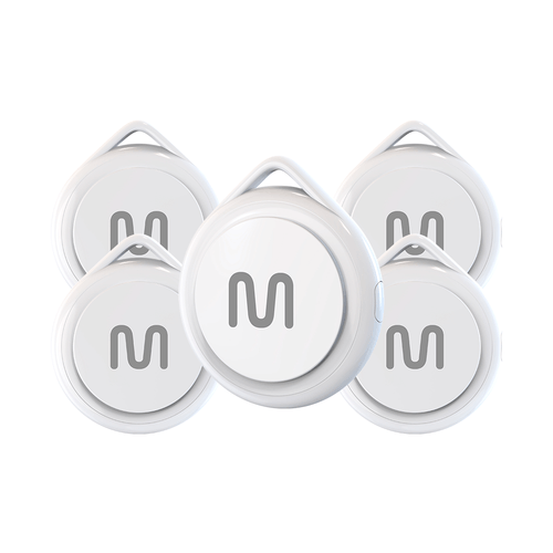 Kit 5 Rastreadores Bluetooth Multi MTag Branco - TAG01K3