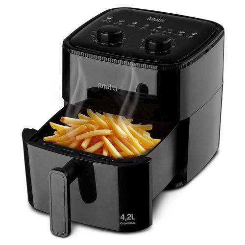 Fritadeira Elétrica Air Fryer 4,2L 1350W MF1420 127v Preta Multi - GO252