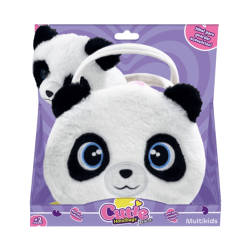 Pelúcia Cutie Handbags Panda Deluxe Bolsa e Pelúcia Multikids - BR2221