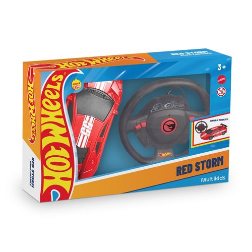 Carrinho de controle remoto Hot Wheels 1:24 Vermelho Multikids - BR2471OUT [Reembalado]