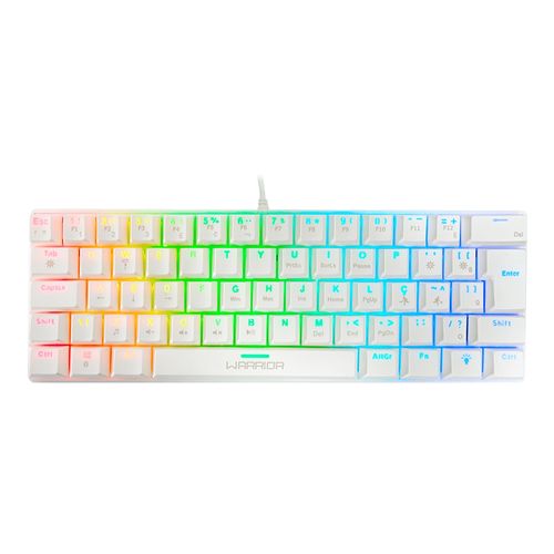 Teclado Gamer Mecânico Royal Precision, Blue Switch, ABNT2, RGB Branco Warrior - TC311OUT [Remanufaturado]