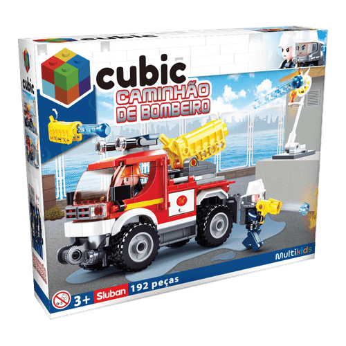 Blocos de Montar Caminhão de Bombeiro 192 Peças Multikids - BR2306